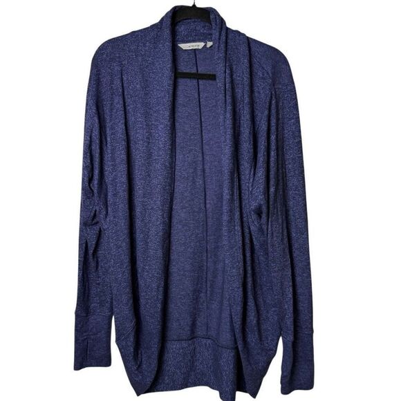 Athleta Luxe Pose Wrap Circle Cardigan in Heathered Blue size small - Picture 2 of 5